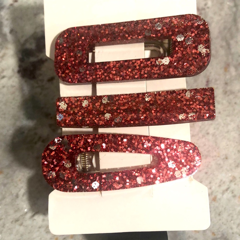 3 handmade resin hair clips by Twisted 13 Creations